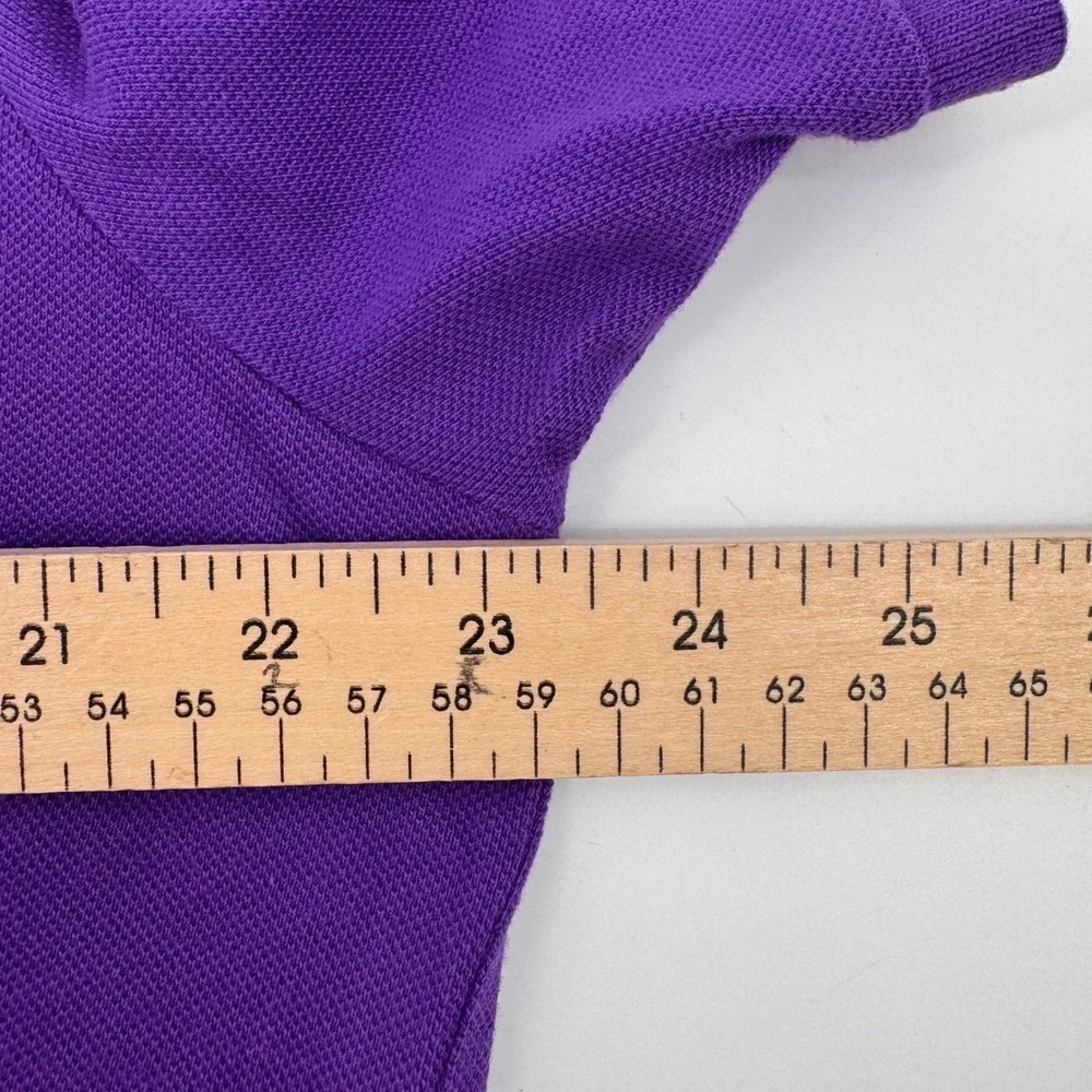 Polo Ralph Lauren Polo Shirt Mens L Purple Classic Fit Mesh Short Sleeve Cotton